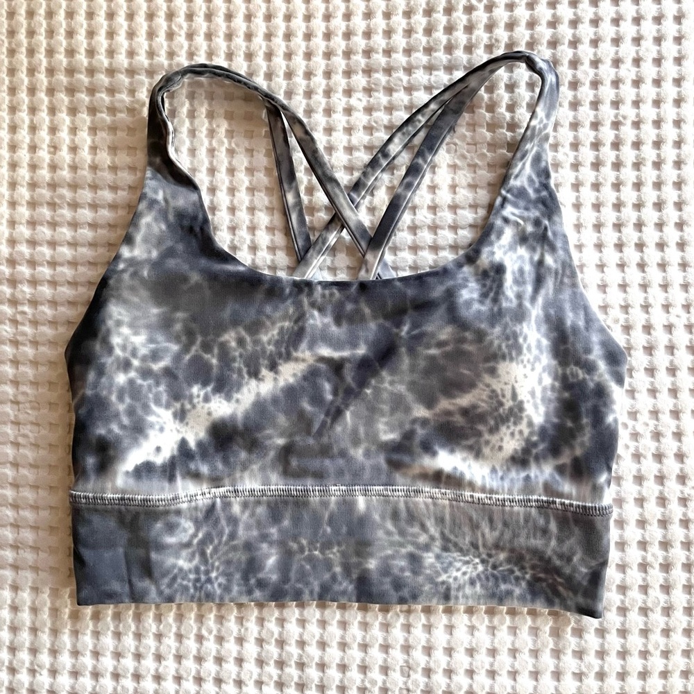 Lululemon Energy Bra Longline *Marble Dye Classic Navy*